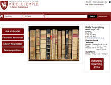 Tablet Screenshot of middletemplelibrary.org.uk